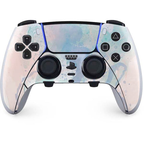 Rose Quartz & Serenity Splatter PS5 DualSense Edge Pro Controller Skin