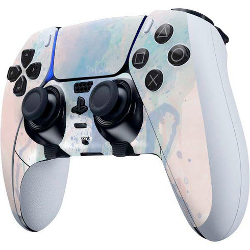 Rose Quartz & Serenity Splatter PS5 DualSense Edge Pro Controller Skin