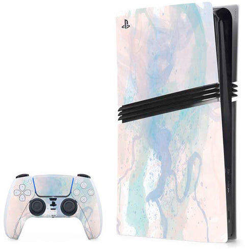 Rose Quartz & Serenity Splatter PS5 Pro Bundle Skin
