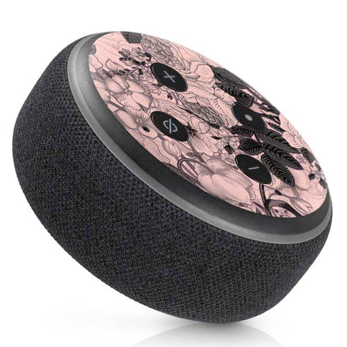 Rose Quartz Floral Amazon Echo Dot Skin