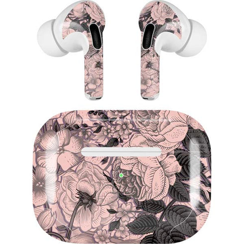 Rose Quartz Floral AirPods Skins
