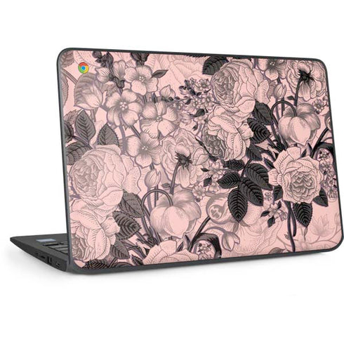 Rose Quartz Floral HP Chromebook Skin