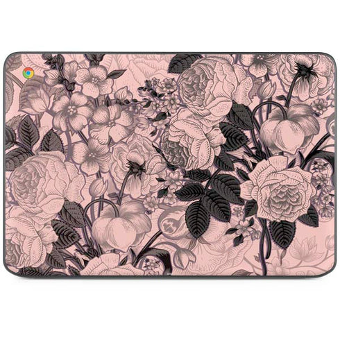Rose Quartz Floral HP Chromebook Skin