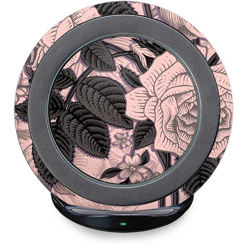 Rose Quartz Floral Fast Charge Wireless Charging Stand Skin