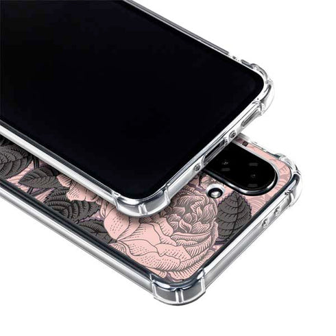 Rose Quartz Floral Galaxy A36 5G Clear Case