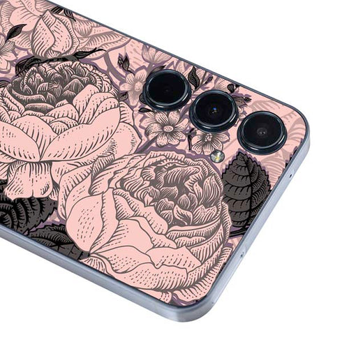 Rose Quartz Floral Galaxy A55 5G Skin