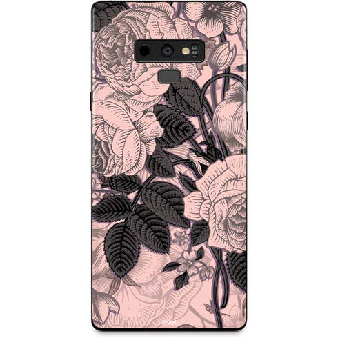 Rose Quartz Floral Galaxy Note 9 Skin
