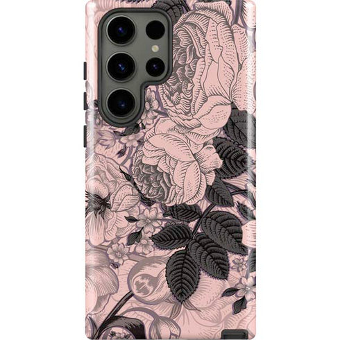 Rose Quartz Floral Galaxy S23 Ultra Pro Case