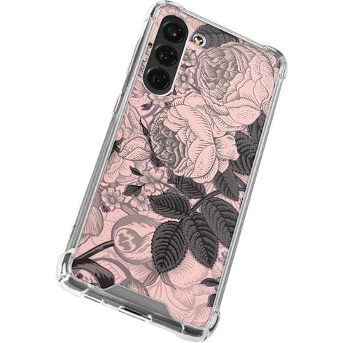 Rose Quartz Floral Galaxy S24 FE Clear Case