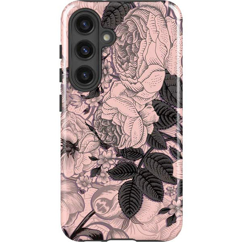 Rose Quartz Floral Galaxy S25 Impact Case