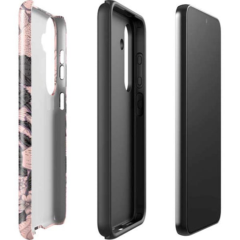 Rose Quartz Floral Galaxy S25 Impact Case