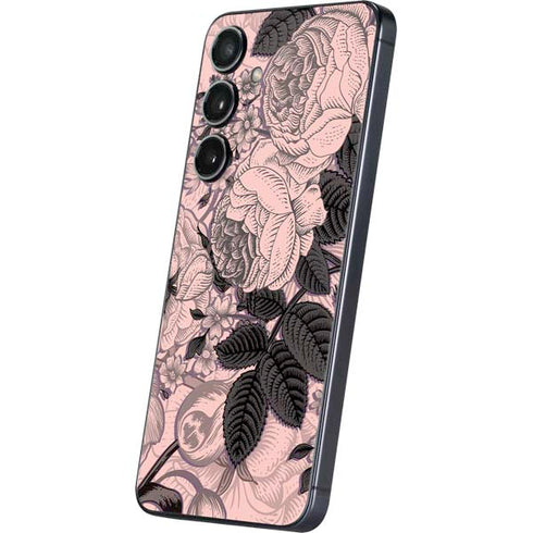 Rose Quartz Floral Galaxy S25 Skin