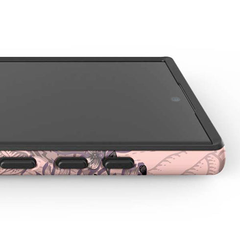Rose Quartz Floral Galaxy S25 Ultra Impact Case