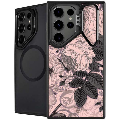 Rose Quartz Floral Galaxy Cases