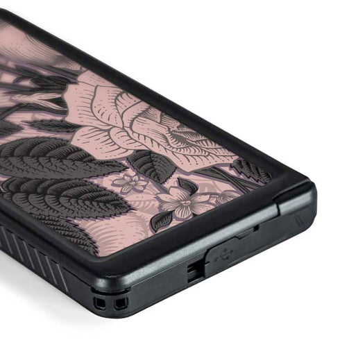 Rose Quartz Floral Galaxy S24 Ultra Waterproof Case