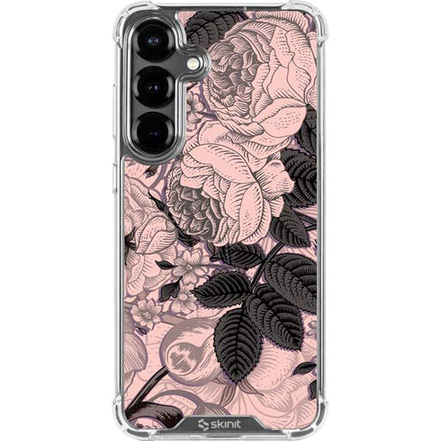 Rose Quartz Floral Galaxy S26 Plus Clear Case