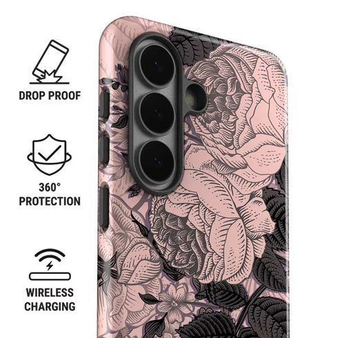 Rose Quartz Floral Galaxy S26 Plus Impact Case