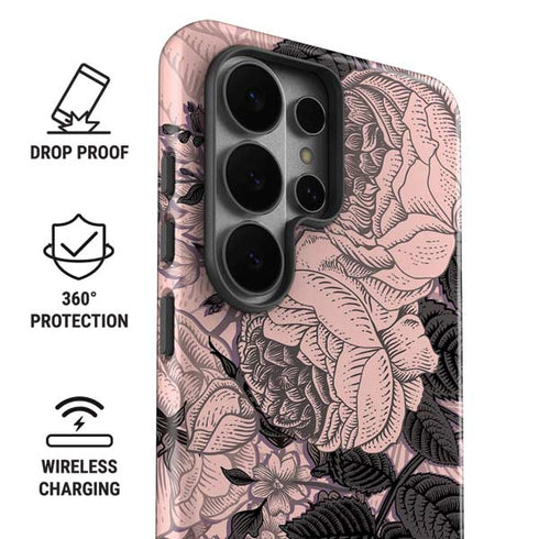Rose Quartz Floral Galaxy S26 Ultra Impact Case