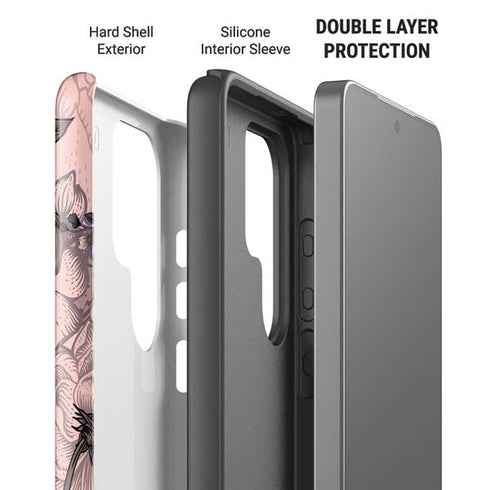 Rose Quartz Floral Galaxy S26 Ultra Impact Case