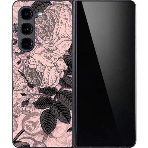Rose Quartz Floral Galaxy Z Fold5 5G Skin