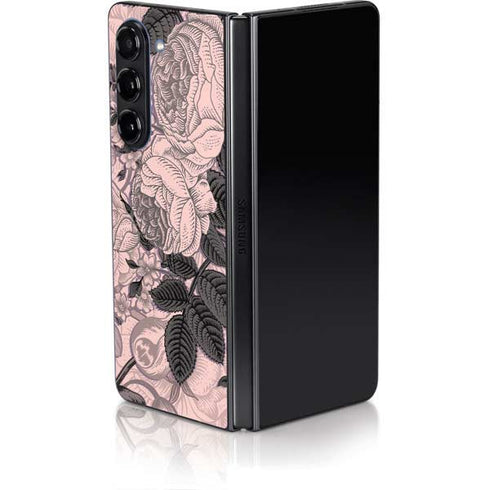 Rose Quartz Floral Galaxy Z Fold5 5G Skin