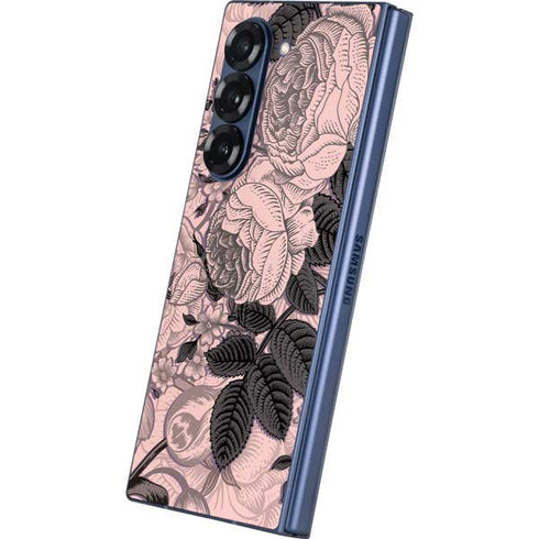 Rose Quartz Floral Galaxy Z Fold6 Skin