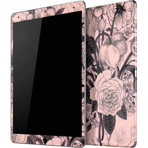 Rose Quartz Floral iPad Skins