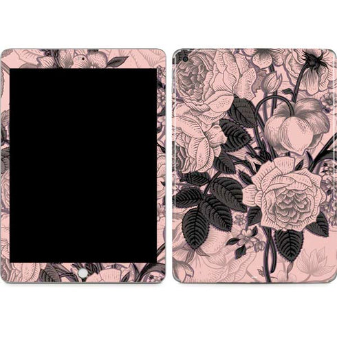 Rose Quartz Floral Apple iPad Skin