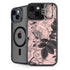 Rose Quartz Floral iPhone 15 Plus Kickstand Case