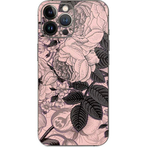 Rose Quartz Floral iPhone 15 Pro Max Skin