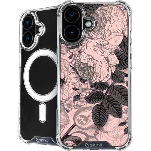 Rose Quartz Floral iPhone 16 MagSafe Case