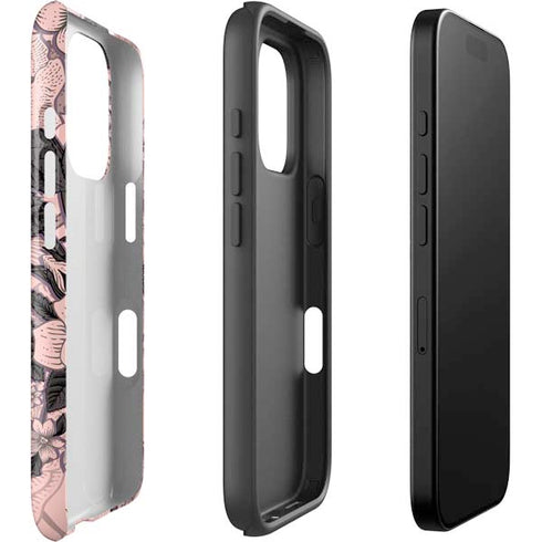 Rose Quartz Floral iPhone 16 Pro Impact Case