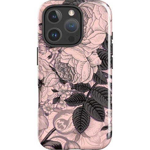Rose Quartz Floral iPhone 16 Pro Magsafe Impact Case