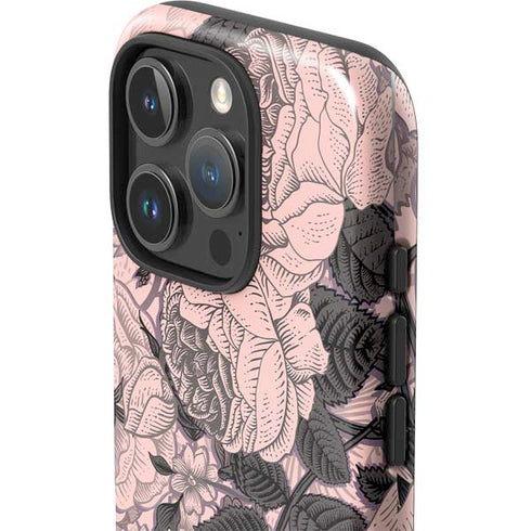 Rose Quartz Floral iPhone 16 Pro Max Impact Case