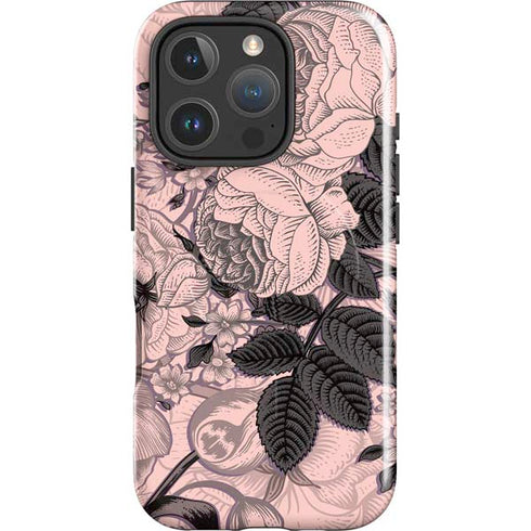 Rose Quartz Floral iPhone 16 Pro Max Magsafe Impact Case