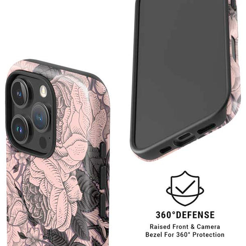 Rose Quartz Floral iPhone 16 Pro Max Magsafe Impact Case