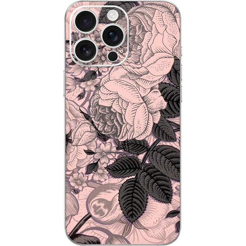 Rose Quartz Floral iPhone 16 Pro Max Skin