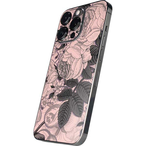 Rose Quartz Floral iPhone 16 Pro Max Skin