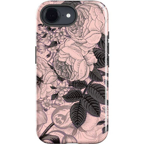 Rose Quartz Floral iPhone 16e Impact Case