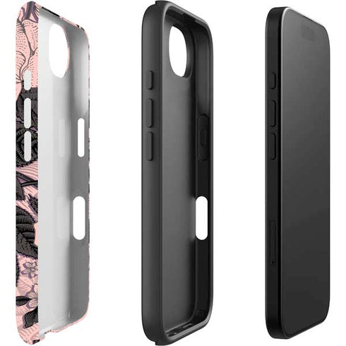 Rose Quartz Floral iPhone 16e Impact Case