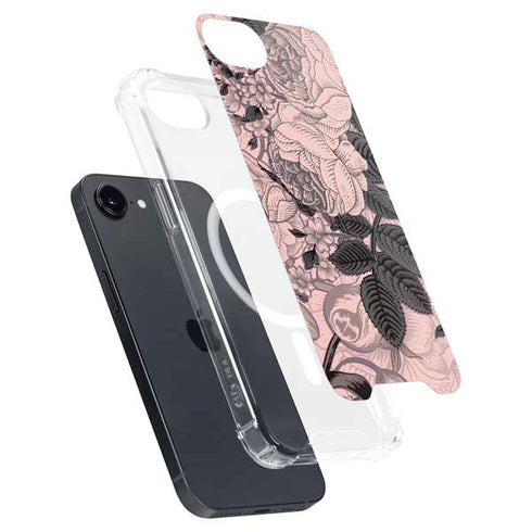 Rose Quartz Floral iPhone 16e MagSafe Case