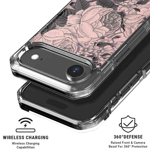 Rose Quartz Floral iPhone 17 Air Clear Case