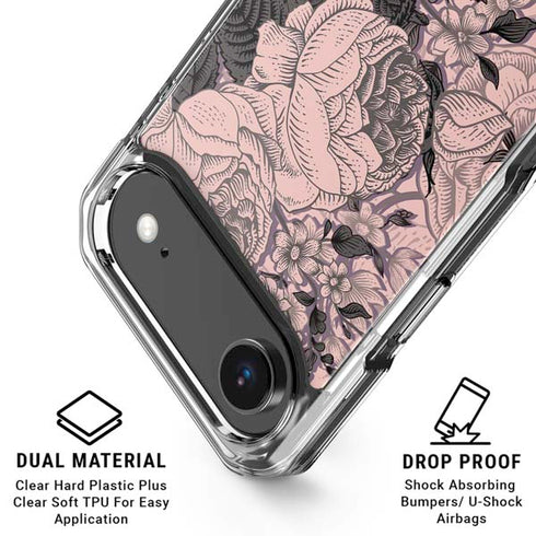 Rose Quartz Floral iPhone 17 Air Clear Case