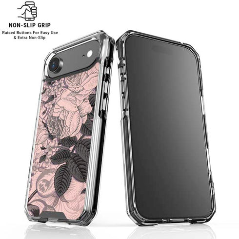 Rose Quartz Floral iPhone 17 Air Clear Case
