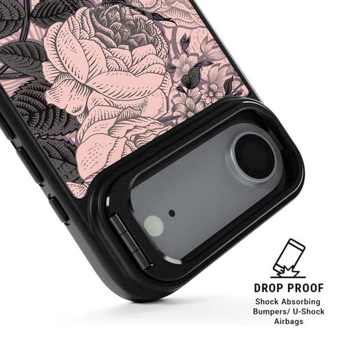 Rose Quartz Floral iPhone 17 Air Kickstand Case
