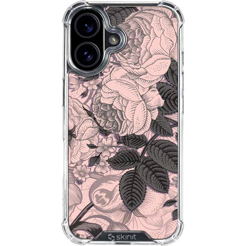Rose Quartz Floral iPhone 17 Clear Case