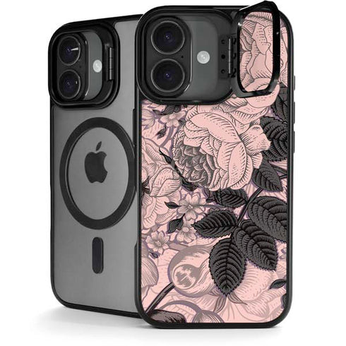 Rose Quartz Floral iPhone 17 Kickstand Case