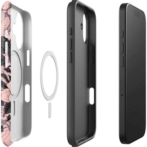 Rose Quartz Floral iPhone 17 Magsafe Impact Case