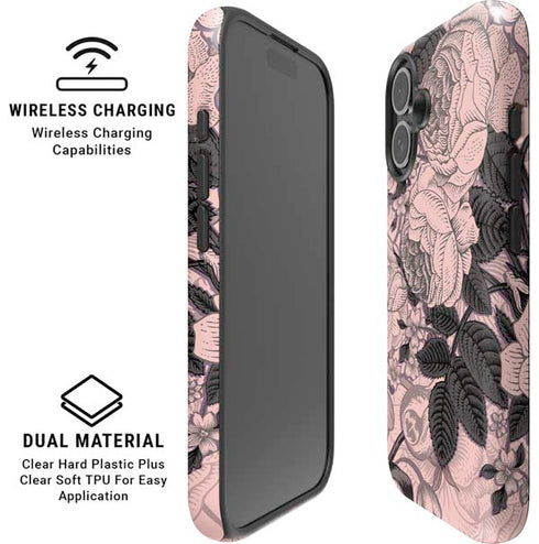 Rose Quartz Floral iPhone 17 Magsafe Impact Case