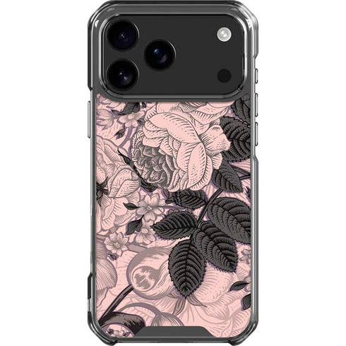 Rose Quartz Floral iPhone 17 Pro Max Clear Case